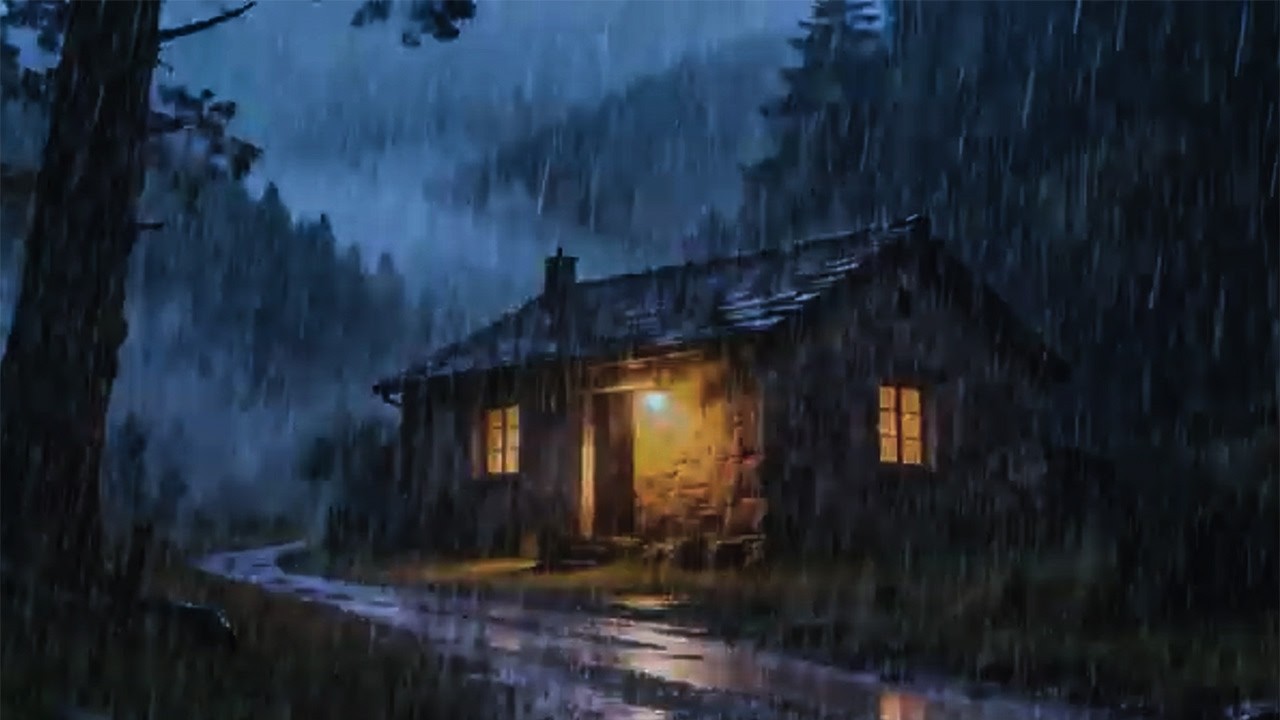 ASMR Lluvia Fuerte Nocturna Para Dormir Toda la Noche