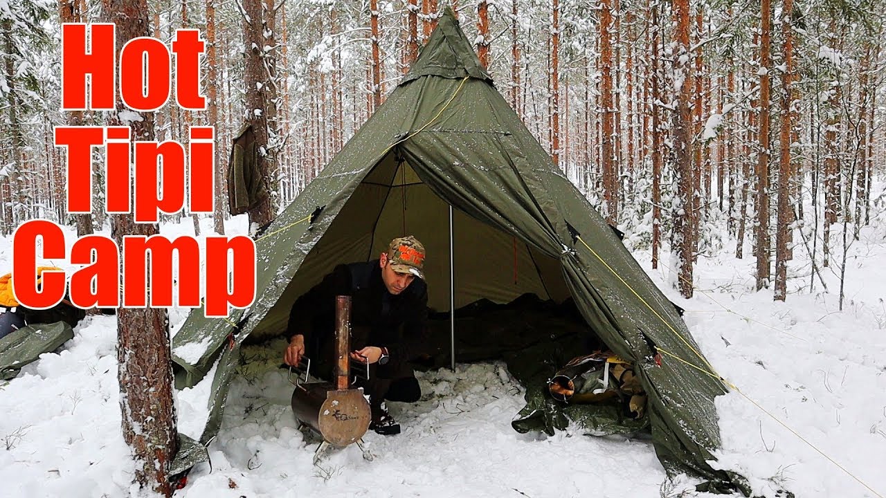 Hot Tipi camp winter time - Gstove Heat View