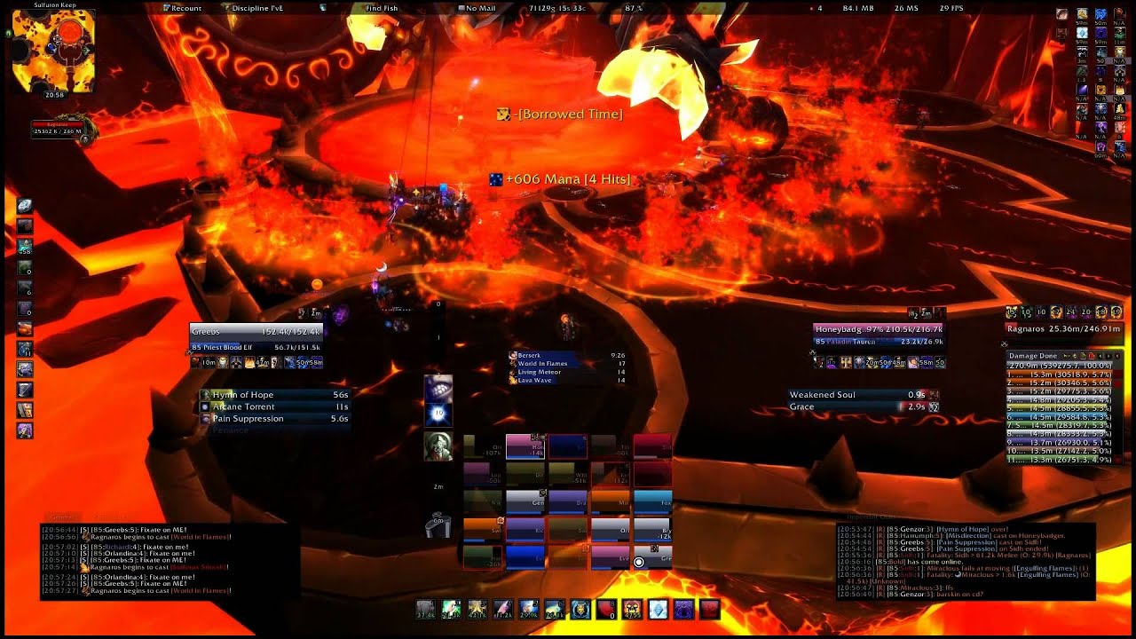 [Full HD] Huhuholics vs. Ragnaros - 25 man Heroic - Disc Priest PoV