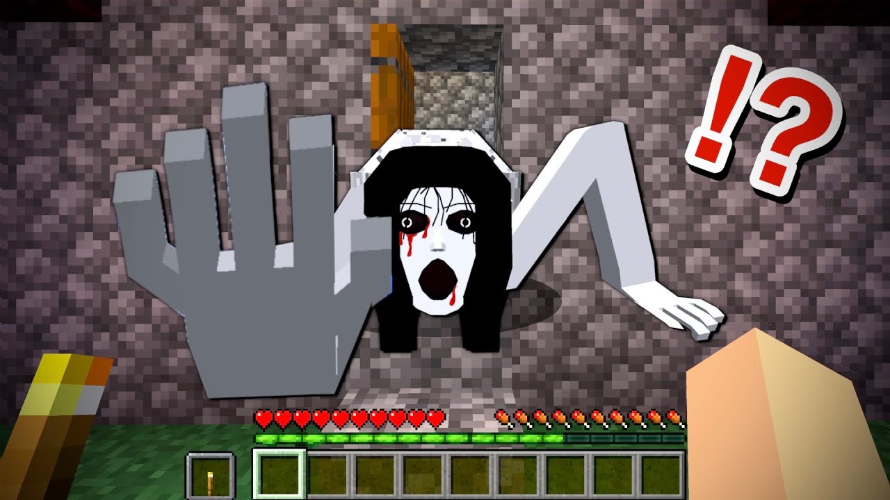 【呪われた家に住む女…】マイクラで恐怖の幽霊"伽耶子"が住む館から脱出‼️悪魔になったお化けから逃げ切って成仏させろ！リアル過ぎる映像でホラーチャレンジ【まいくら minecraft】ぽっぴんず