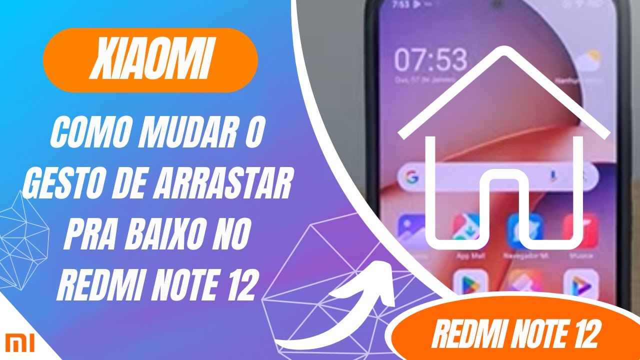 Como Mudar o gesto de arrastar pra baixo no Redmi Note 12 - Passo a passo