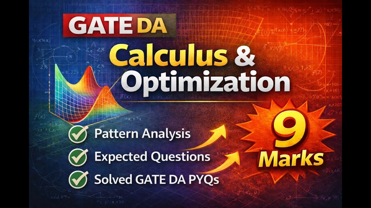 Экзамен GATE DA 2026 IIT Guwahati: Математический анализ и оптимизация | Структура, вопросы, конц...
