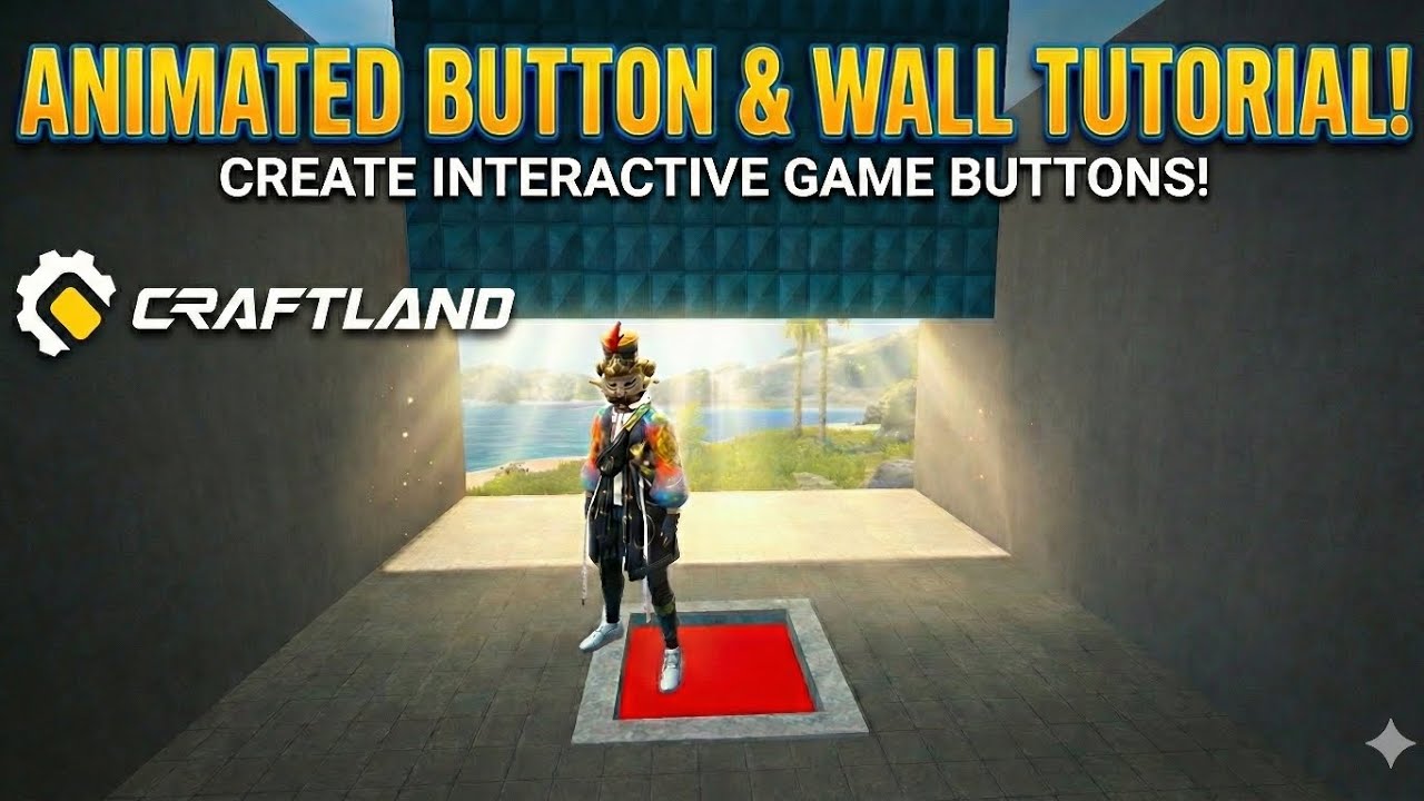 Animated Working Button Tutorial for Craftland Mobile || by WhiteshadowFFM 