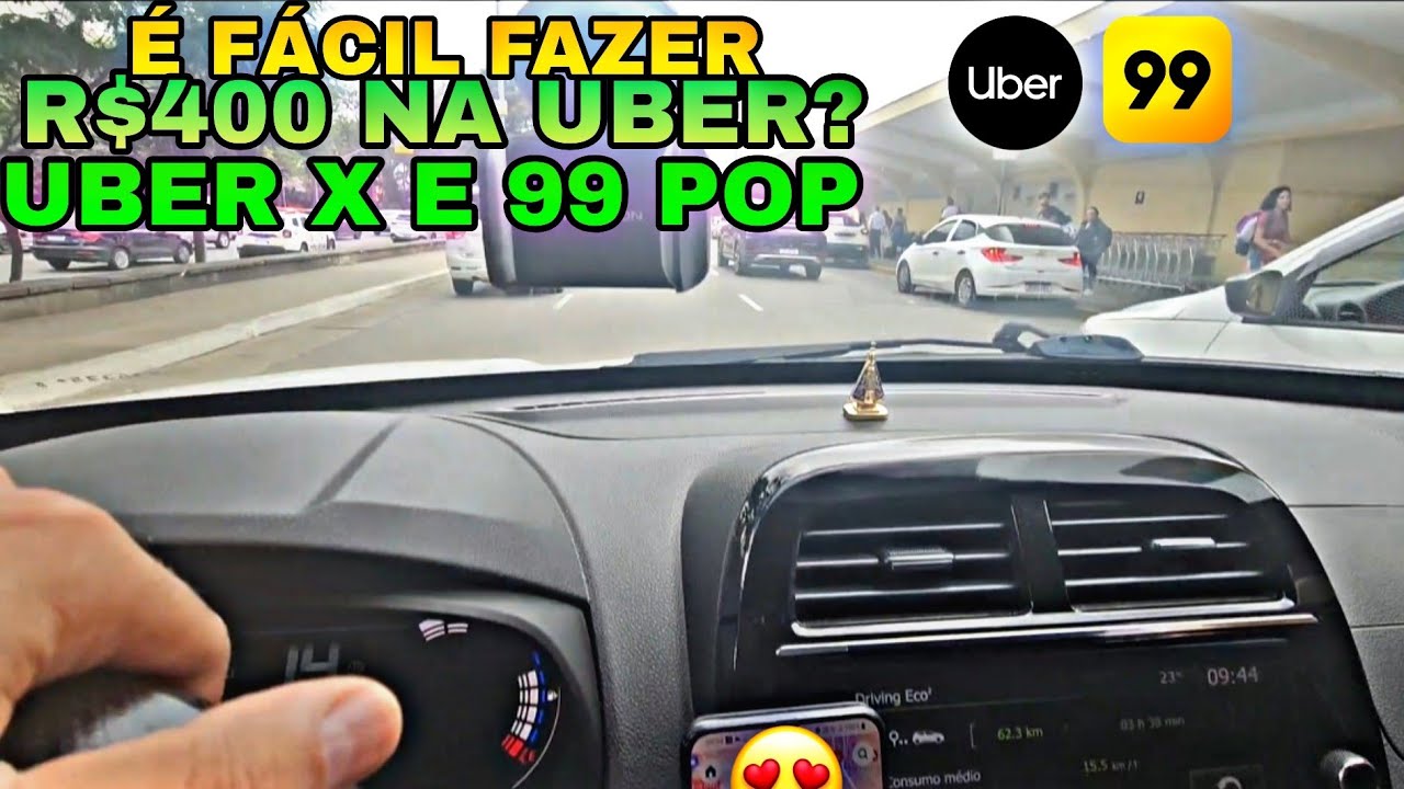 🔴✅️ FIZ QUASE R$400 REAIS NO UBERX E 99POP! FOI FÁCIL? VEJA COMO FOI  #uber #99pop