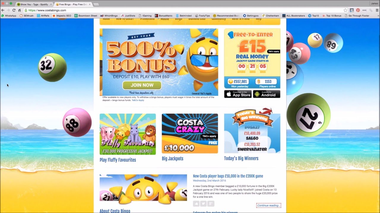 Costa Bingo Online Site Review