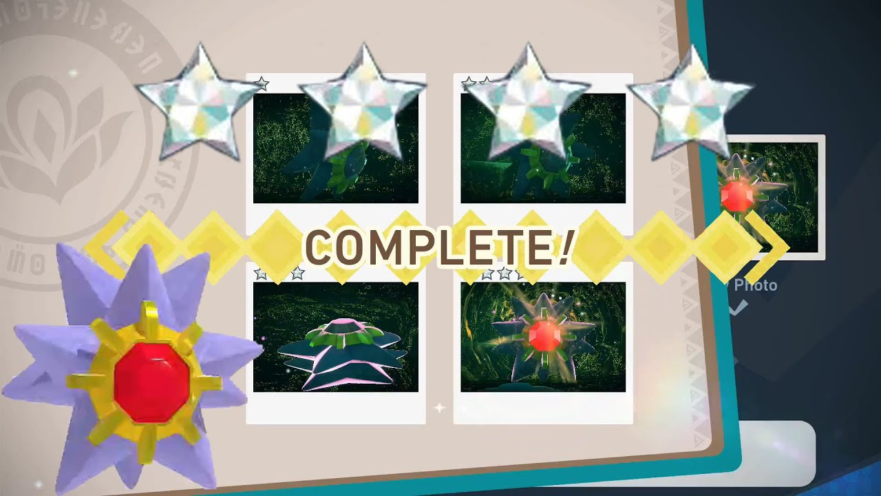 How To Get 1 To 4 DIAMOND STARS For Starmie! New Pokemon Snap!