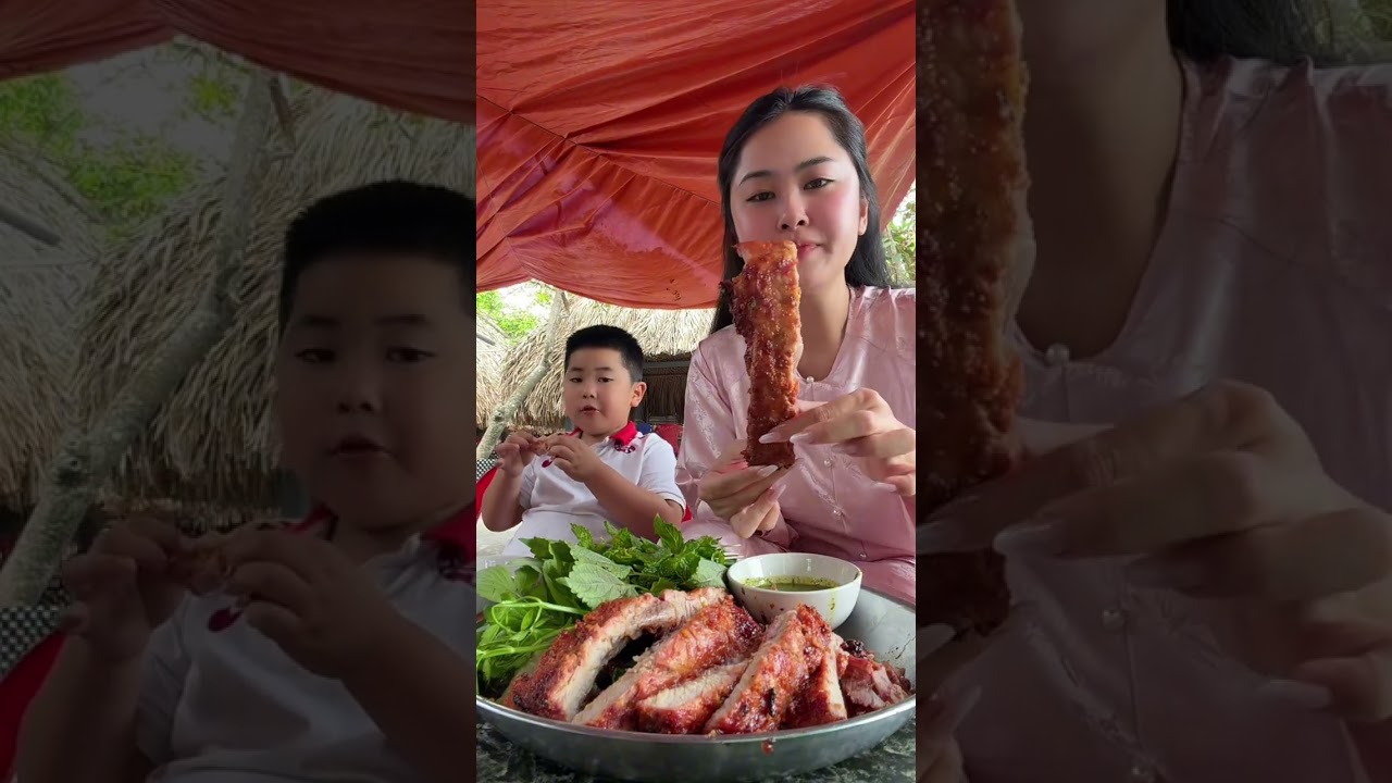 Sườn nướng 10 Nu Tây Ninh #dungthichan #mukbang #food 
