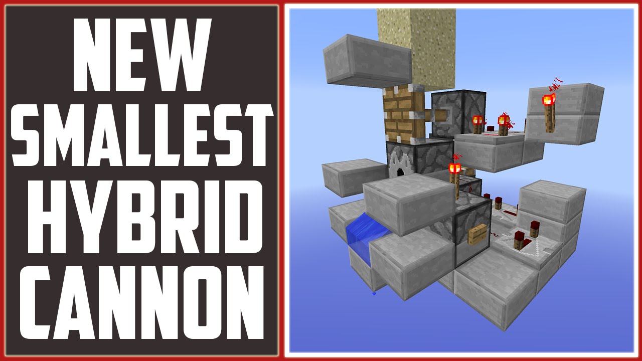 Minecraft Tutorial: New Smallest Hybrid Cannon in Minecraft! [3x4] [Accurate & Impossibly Compact!]