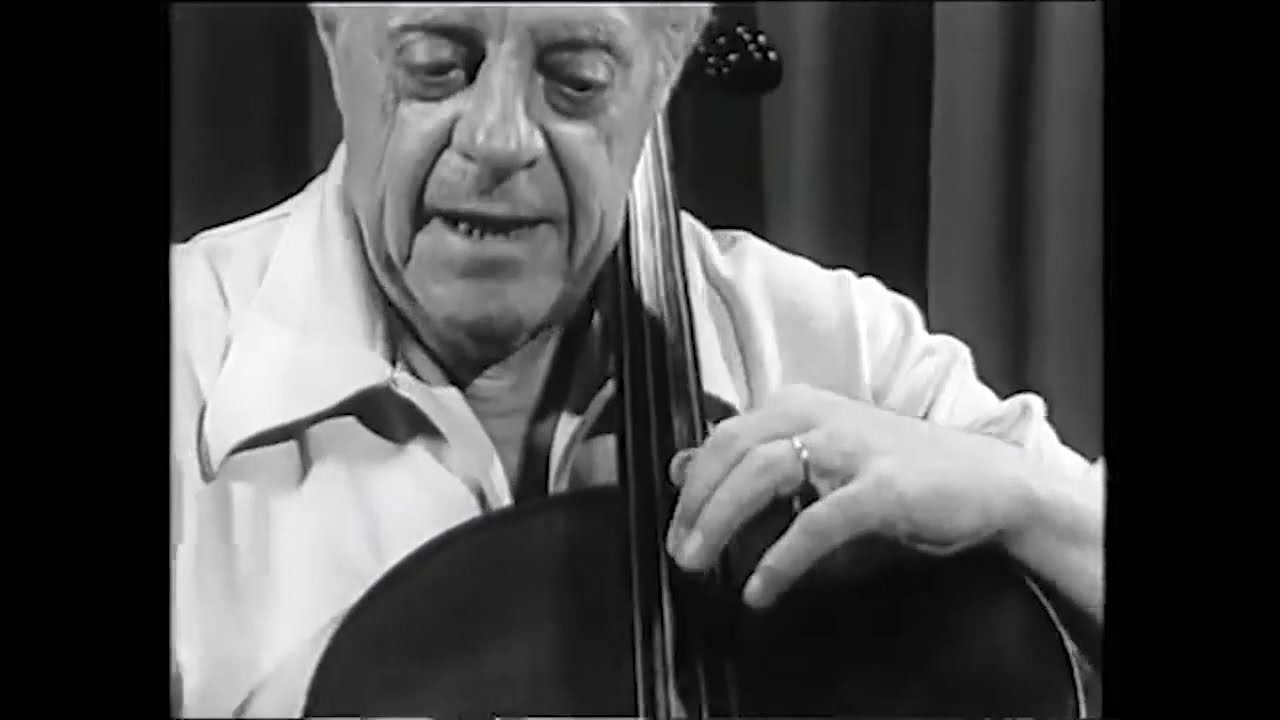 Andre Navarra - My Cello Technique Part 4 (new English subtitles) Left Hand Exercises & Vibrato.