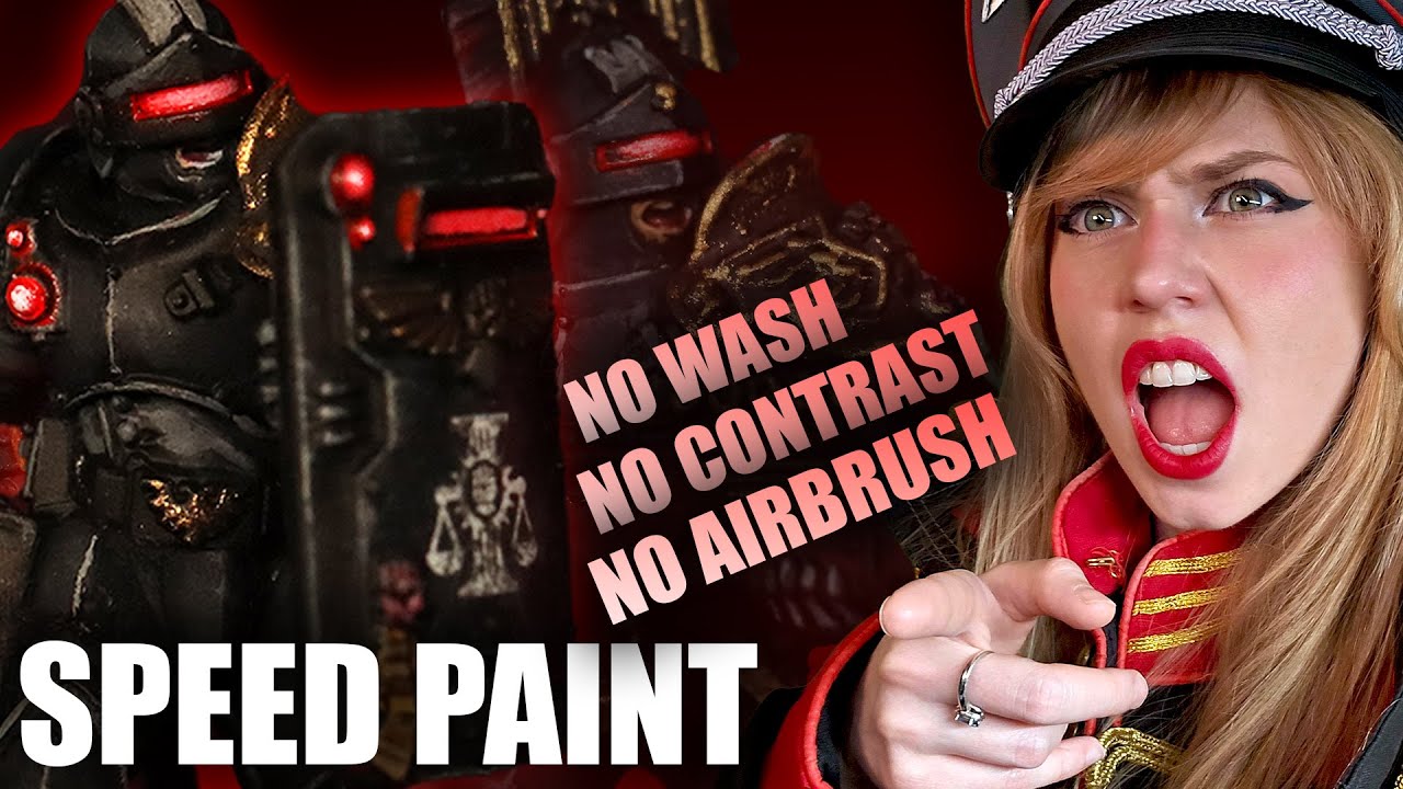 How to SPEED PAINT Arbites and Black Armor - Warhammer 40K