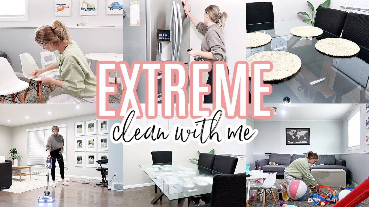 ULTIMATE CLEAN WITH ME 2023 || HUGE MESS CLEAN WITH ME || KITCHEN, PLAYROOM, DOWNSTAIRS