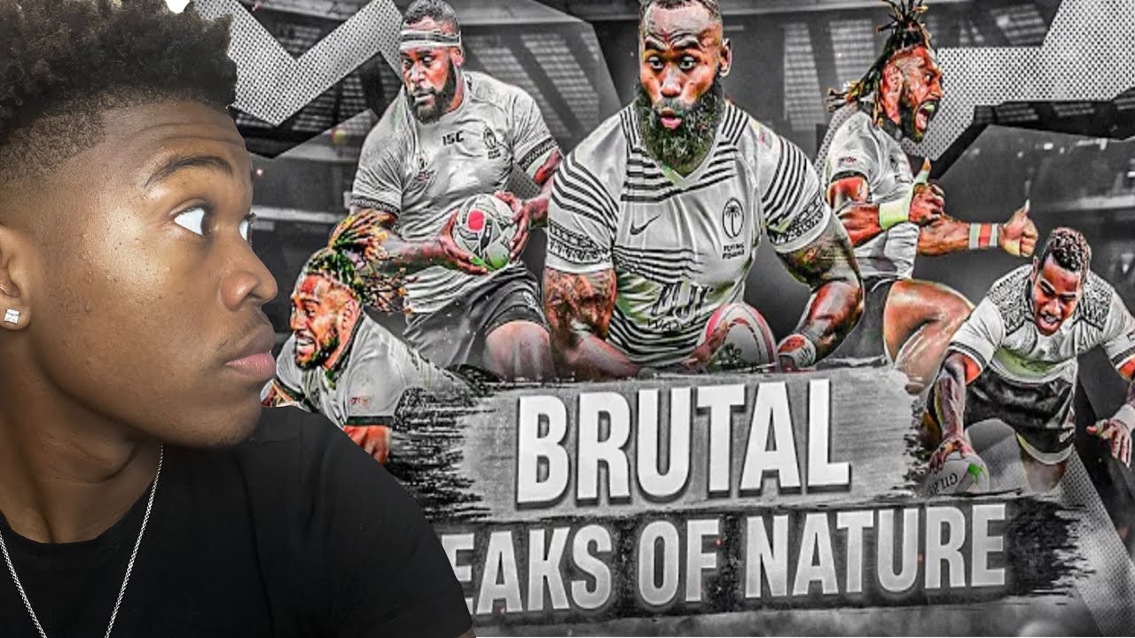 AMERICAN REACTS TO They Are SUPERHUMAN TO Fiji Rugby Is Filled With Genetic Freaks & Brutal Beasts
