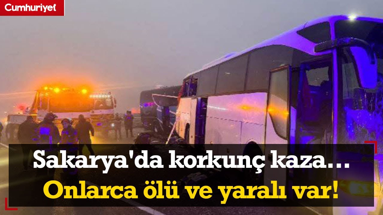 Sakarya'da korkunç kaza... 7 araç birbirine girdi: Onlarca ölü ve yaralı var!