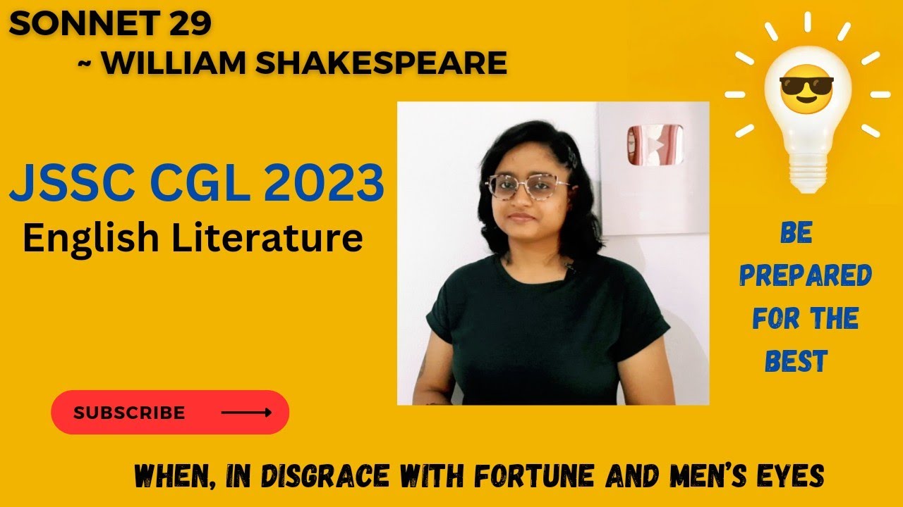 Sonnet 29 by William Shakespeare | jssc cgl 2023 | english literature| in hindi & english