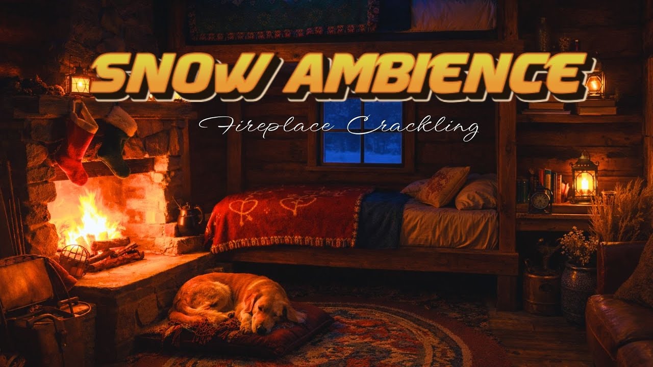 Fall Asleep in 3 Minutes ❄️ The Coziest Winter Hut | Snowstorm & Fireplace Sounds