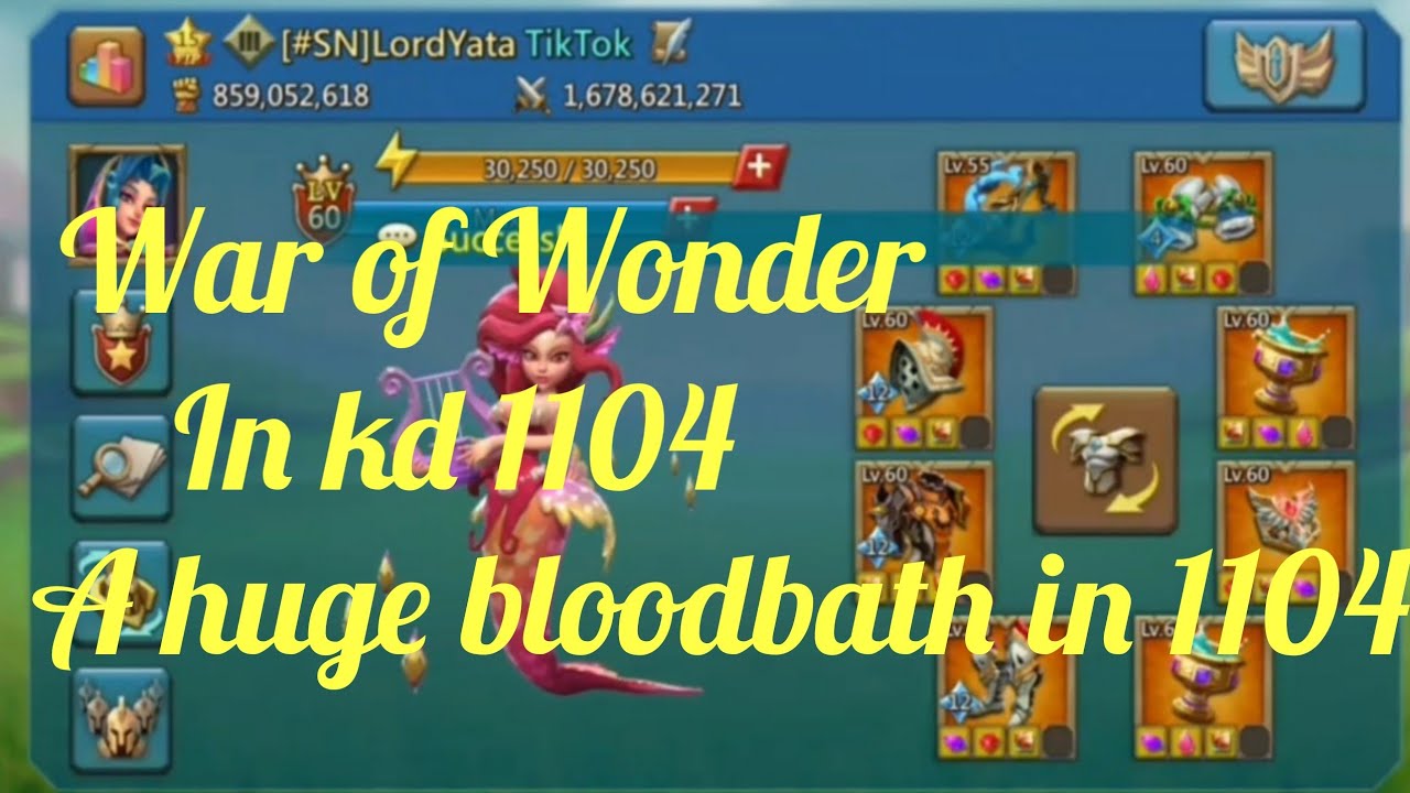 War Of Wonder in Kingdom 1104 KVK Hits Lordsmobile