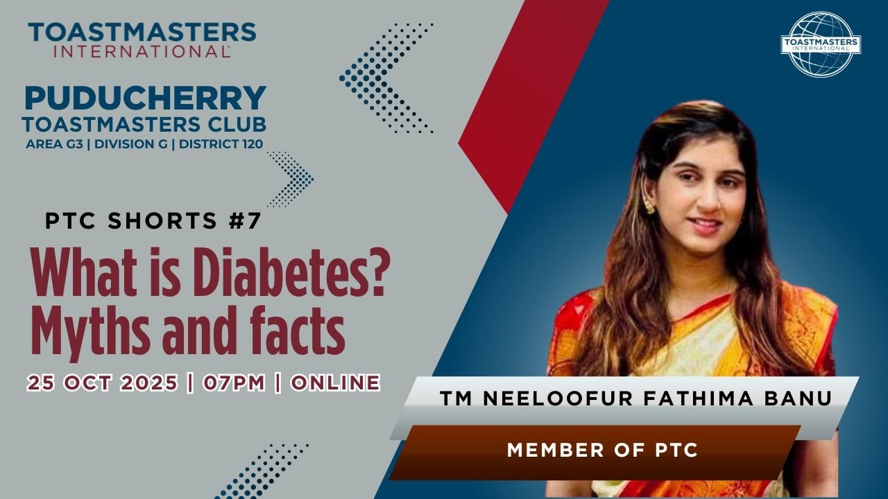 What is Diabetes? Myths and facts | PTC Shorts #7 | PTC | 25 OCT 2025 | 7PM | ZOOM | TM Neeloofur