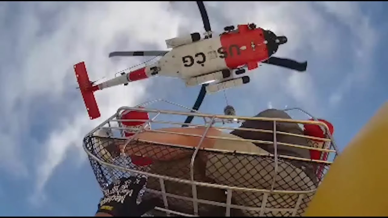 Coast Guard Jayhawk Helicopter Crew Saves 42-Year-Old Man at Sea