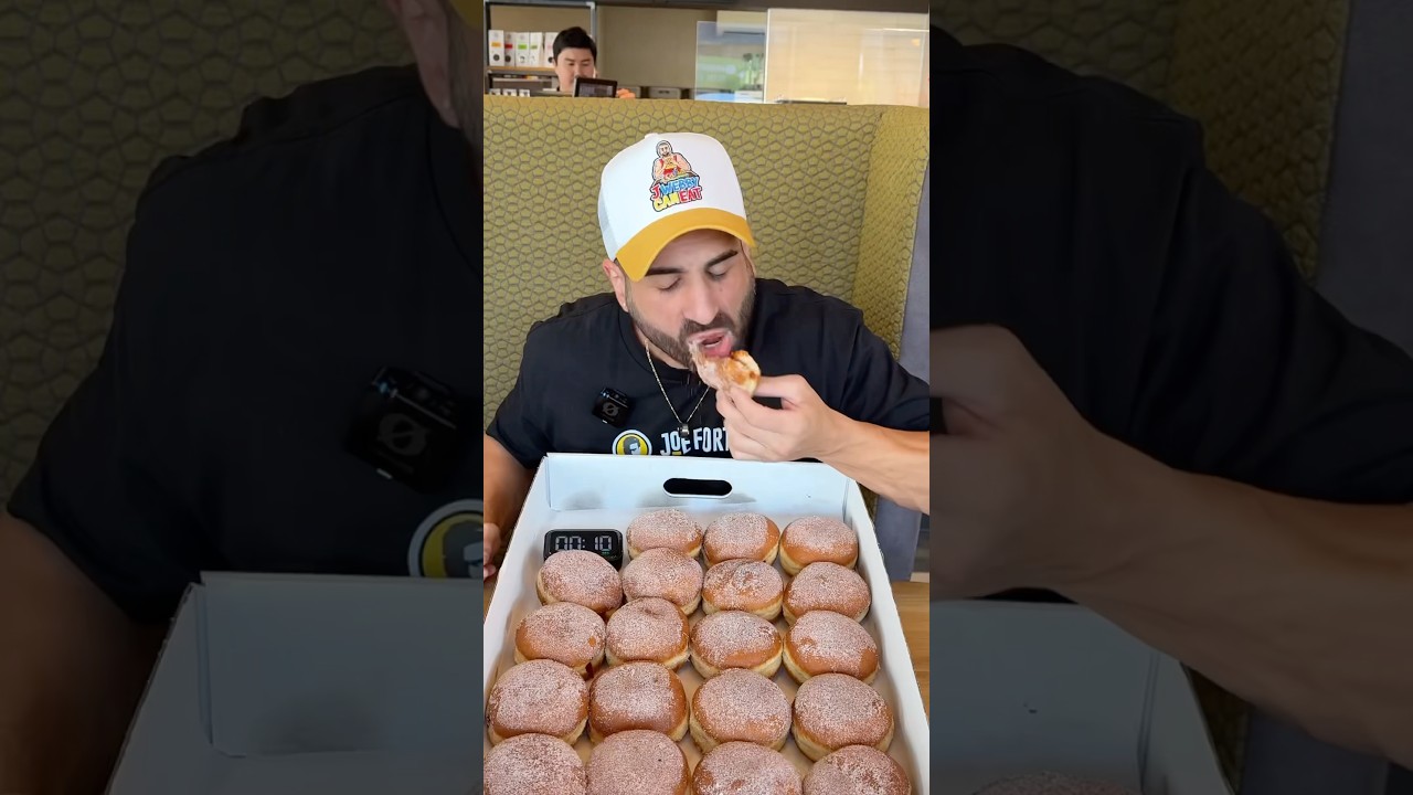 How fast can I eat 24 x Krapfen Doughnuts in Germany??