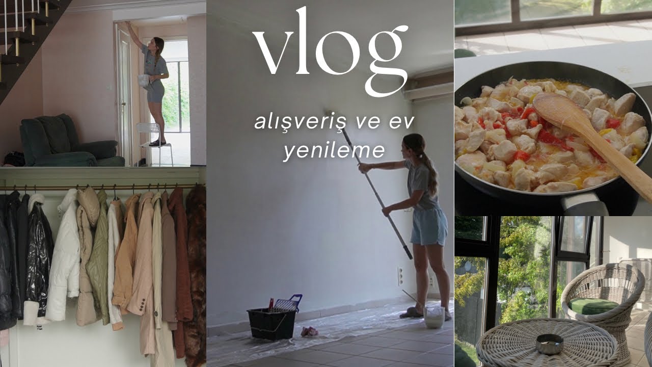 Bölüm 2 | Evdeki yenilikler🙈 Dolap boyadım, Gelen mobilyalar, Temizlik ve düzen, Alışveriş vlog