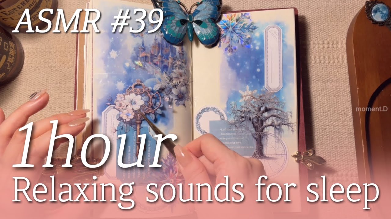 ASMR 1 Hour #39 Art Journaling Compilation✨relaxing sounds of collage #papertherapy #scrapbooking