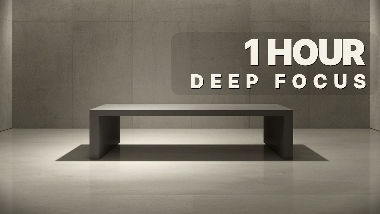 [Deep Focus] Ultra Minimal Study — 감정 없는 시험 집중 음악 (1 Hour)