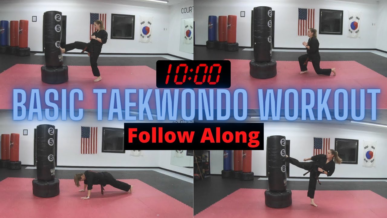10 Minute Basic TKD Workout FOLLOW ALONG