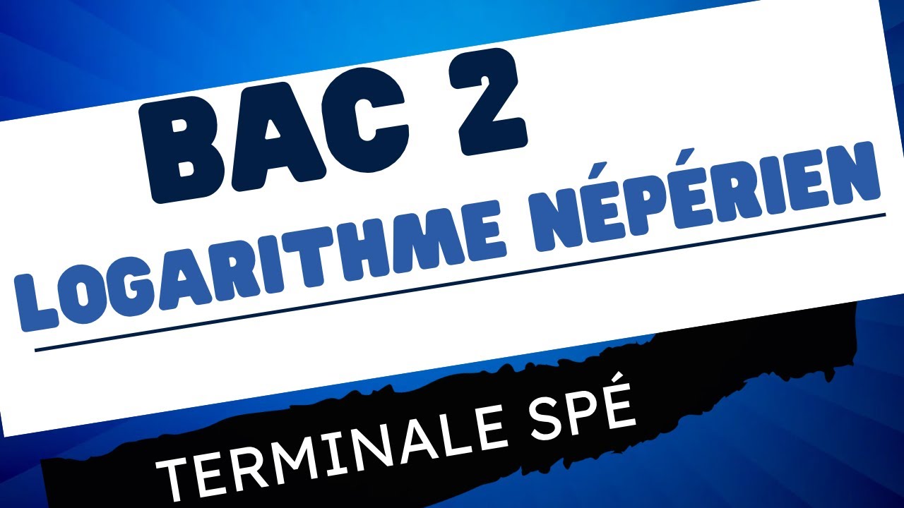 Sujet 2 BAC sur le logarithme népérien
