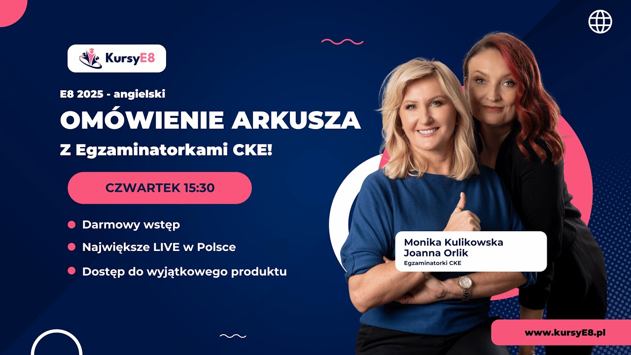 OMÓWIENIE ARKUSZA z języka angielskiego przez Egzaminatorki CKE!