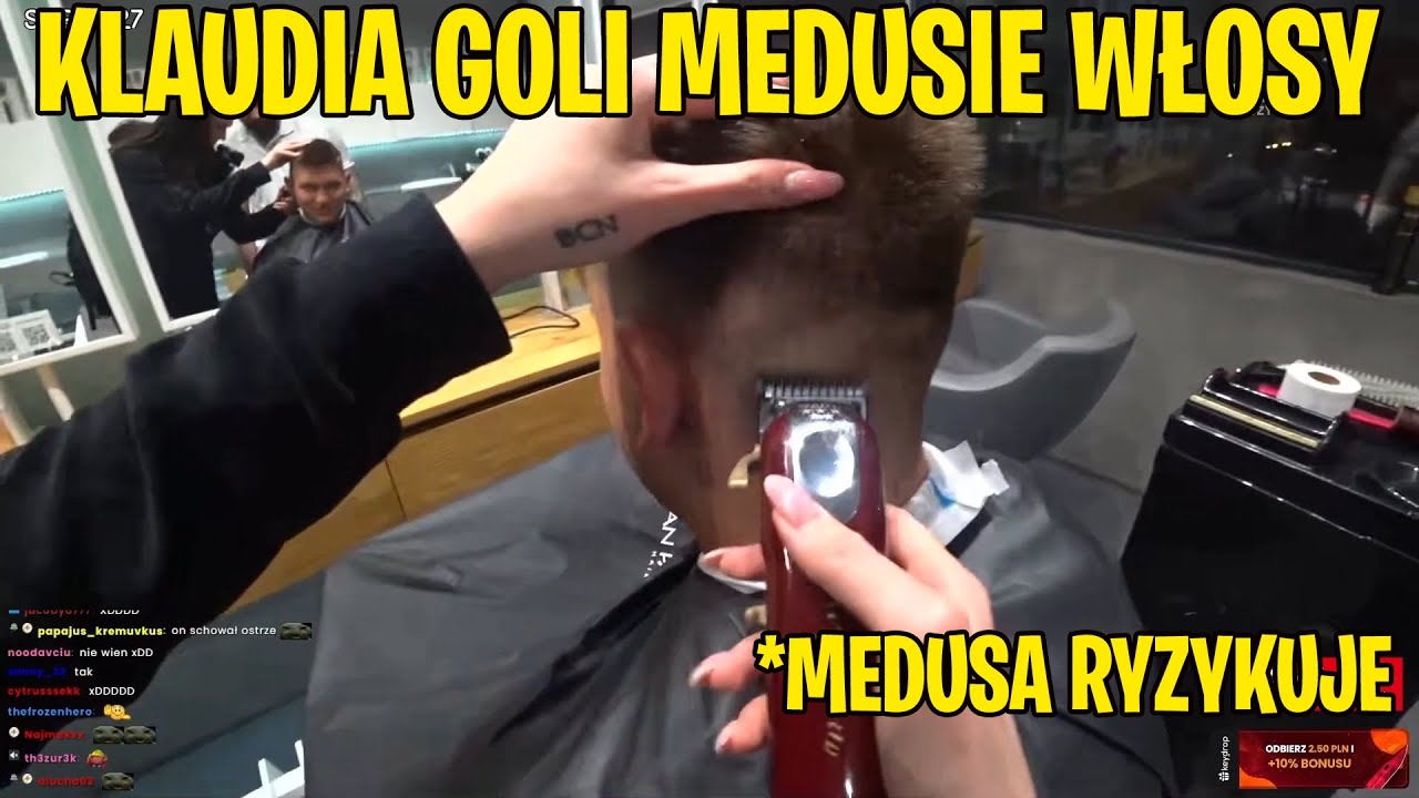 Klaudia goli Medusie włosy
