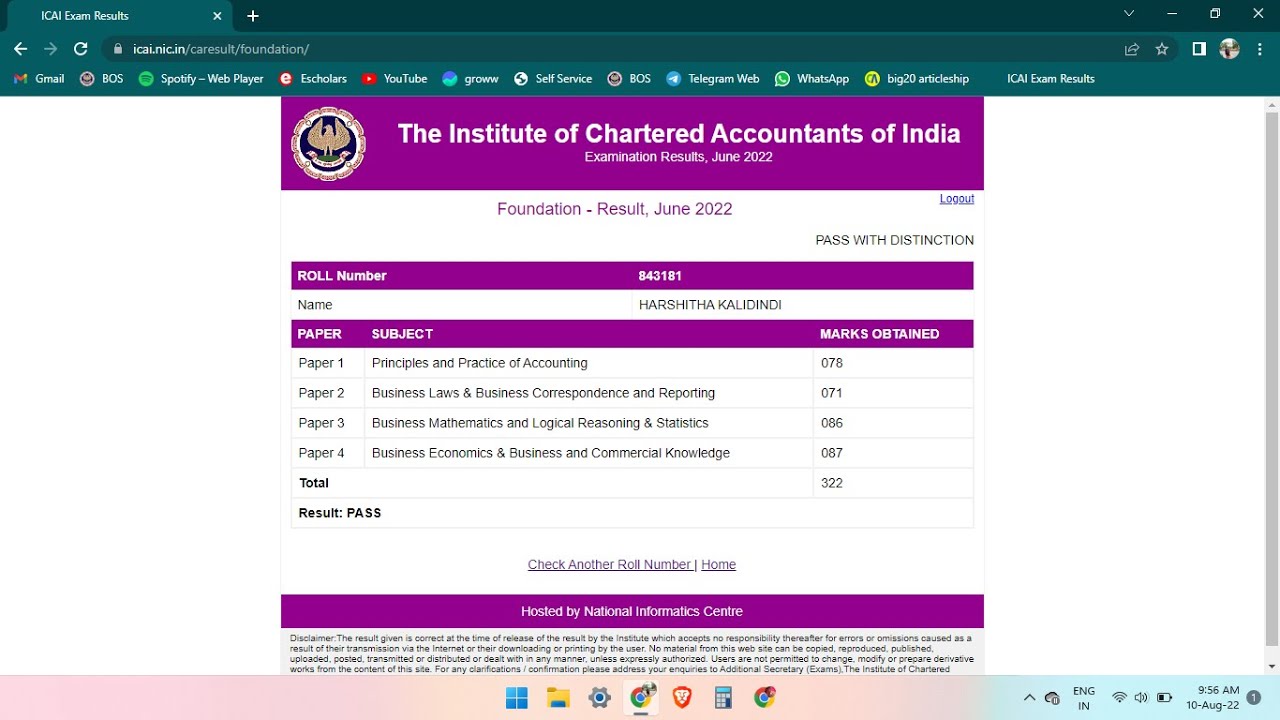 CA FOUNDATION JUNE 2022 RESULTS REACTION LIVE