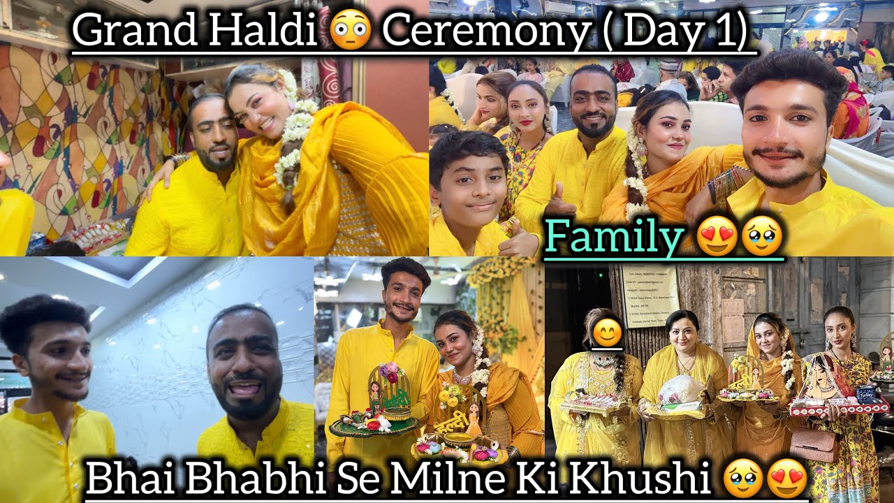 Grand Haldi 😳 Ceremony 😍 Day 1 || Bhai Bhabhi Se Milne Ki Khushi 🥹 | Mushab Vlog