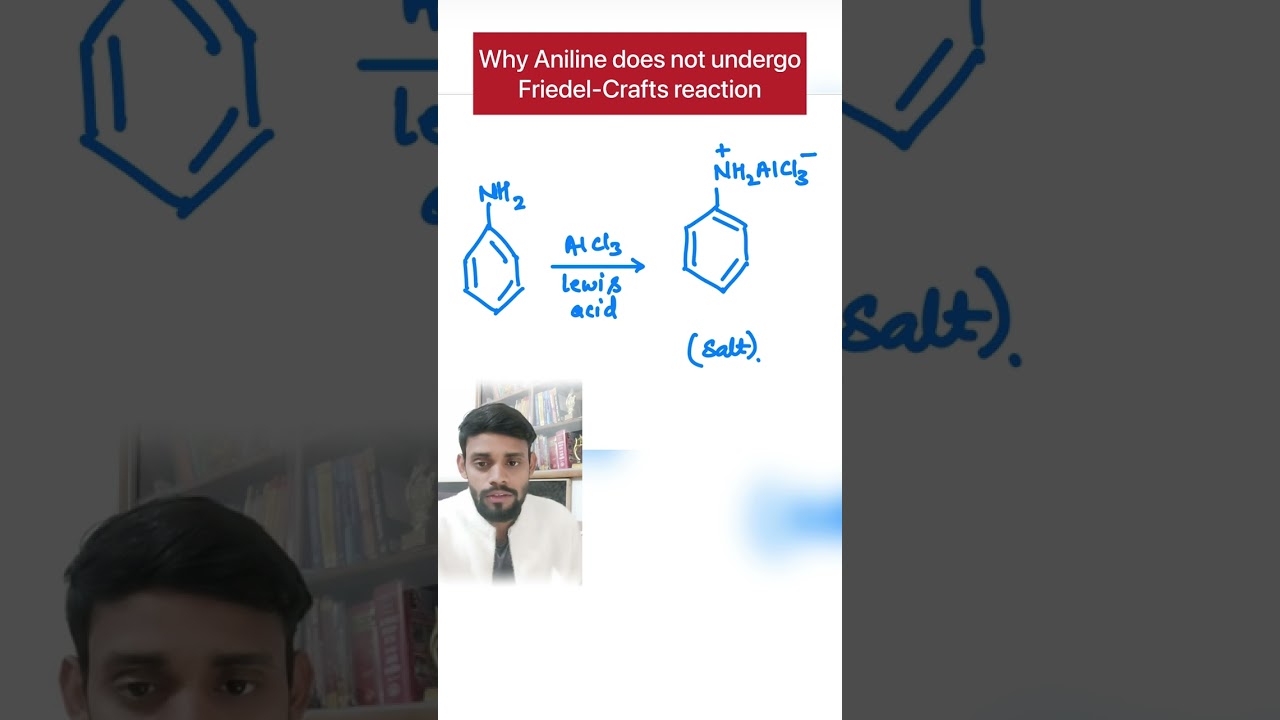 Aniline does not undergo friedel-craft&rsquo;s reaction #shorts #chemistry