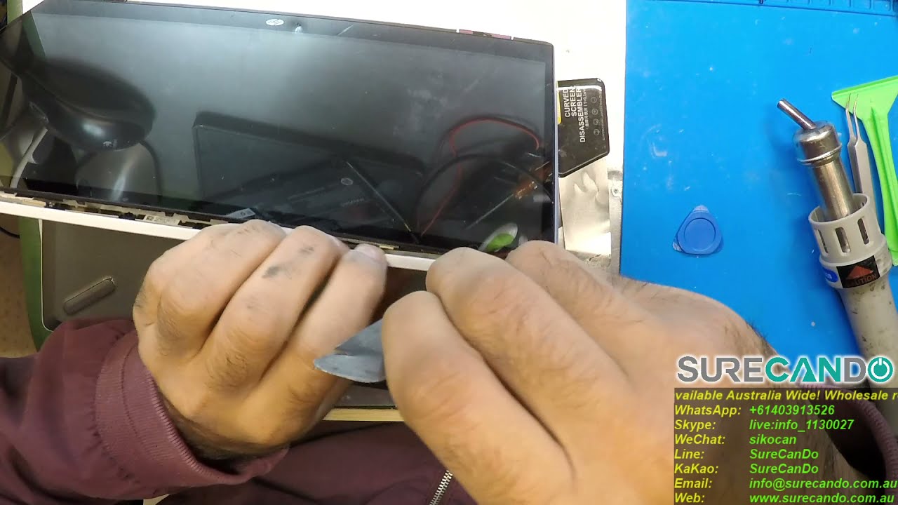 HP 14-DH LCD Replacement Guide Battery Removal