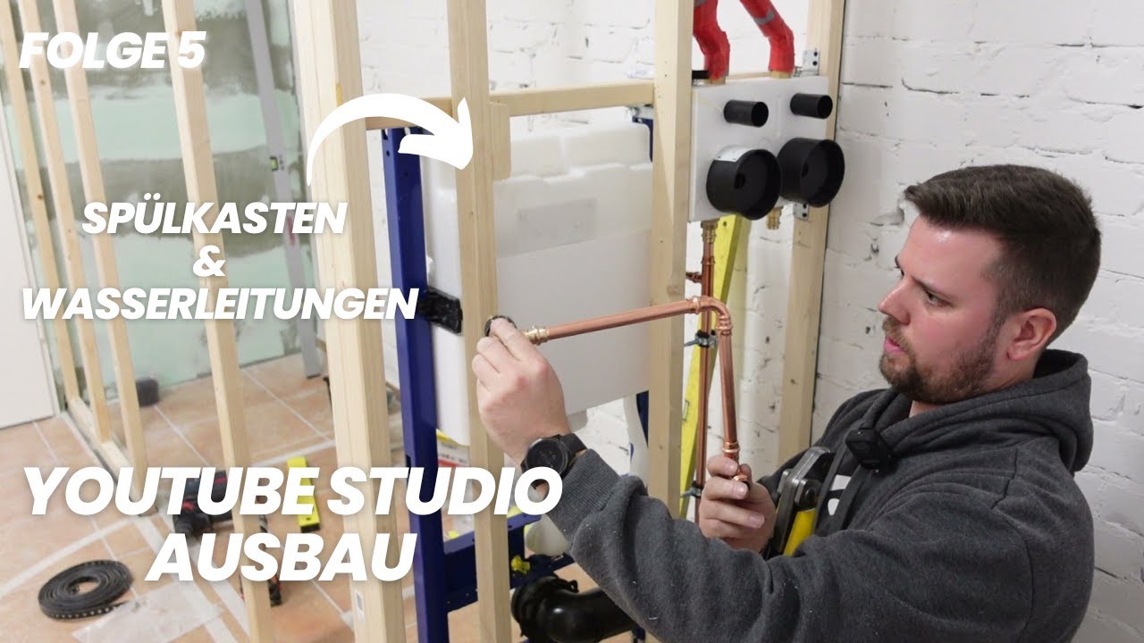 🔧 Spülkasten einbauen & Wasserleitungen verlegen | Studio-Ausbau Teil 5