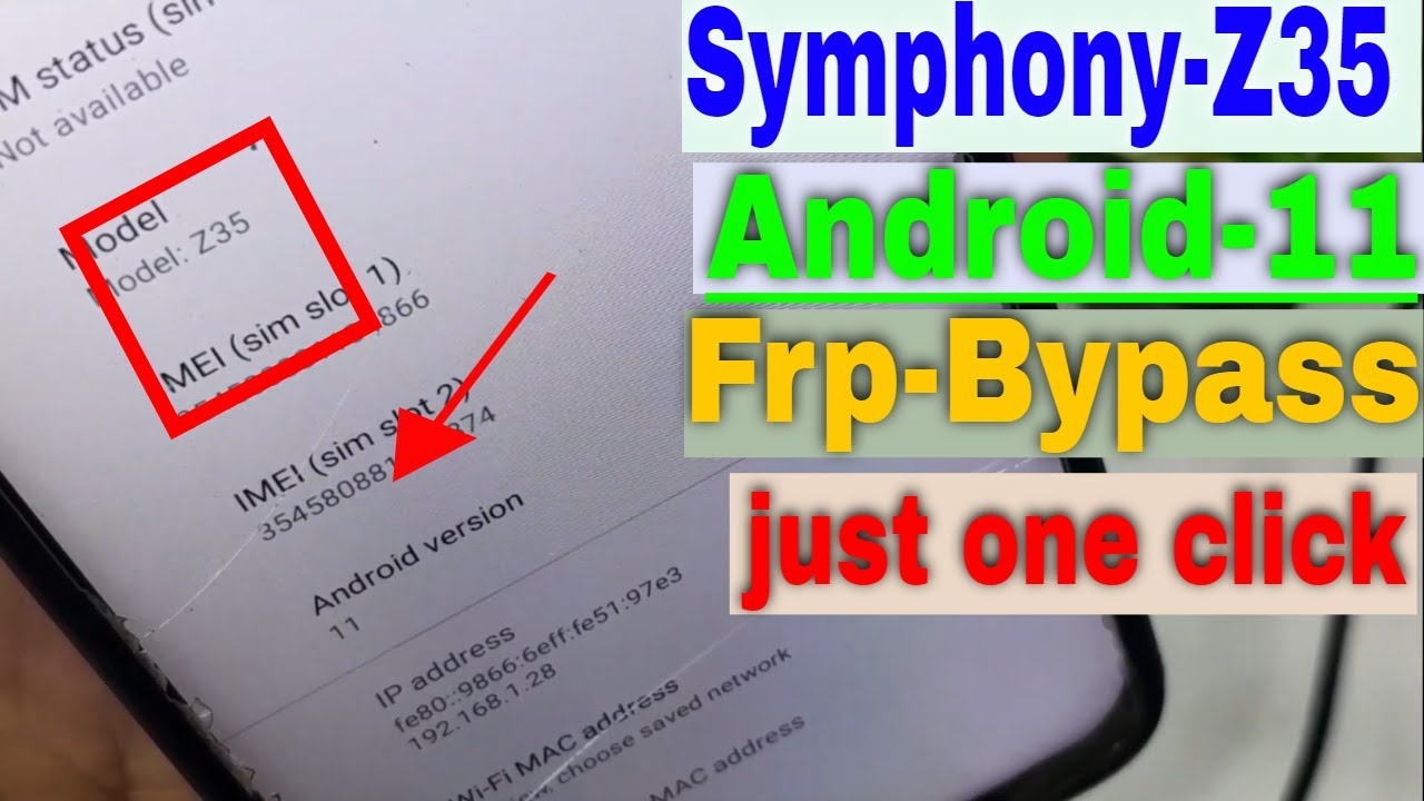 Symphony Z35 Frp Bypass Anroid  one click umt mtk | Symphony All Mtk Cpu latest security Frp Bypass