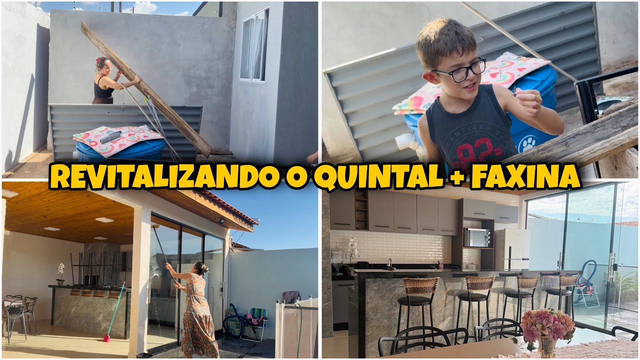 TRANSFORMANDO O QUINTAL! NÃO AGUENTAVA MAIS TANTA BAGUNÇA / FAXINA NA ÁREA GOURMET 🏠