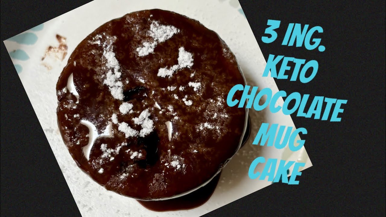 Keto 3 Ingredient Chocolate Mug Cake (no flour)