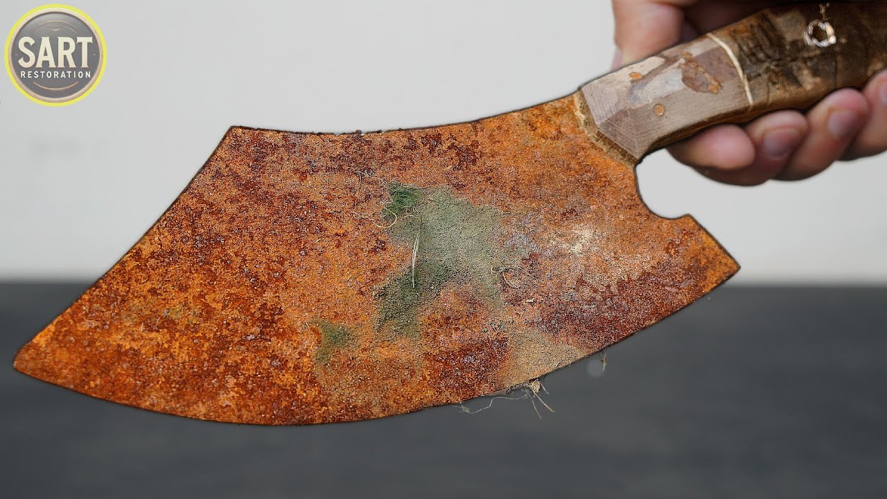 Rusty But Not Useless – Insane Meat Cleaver Restoration