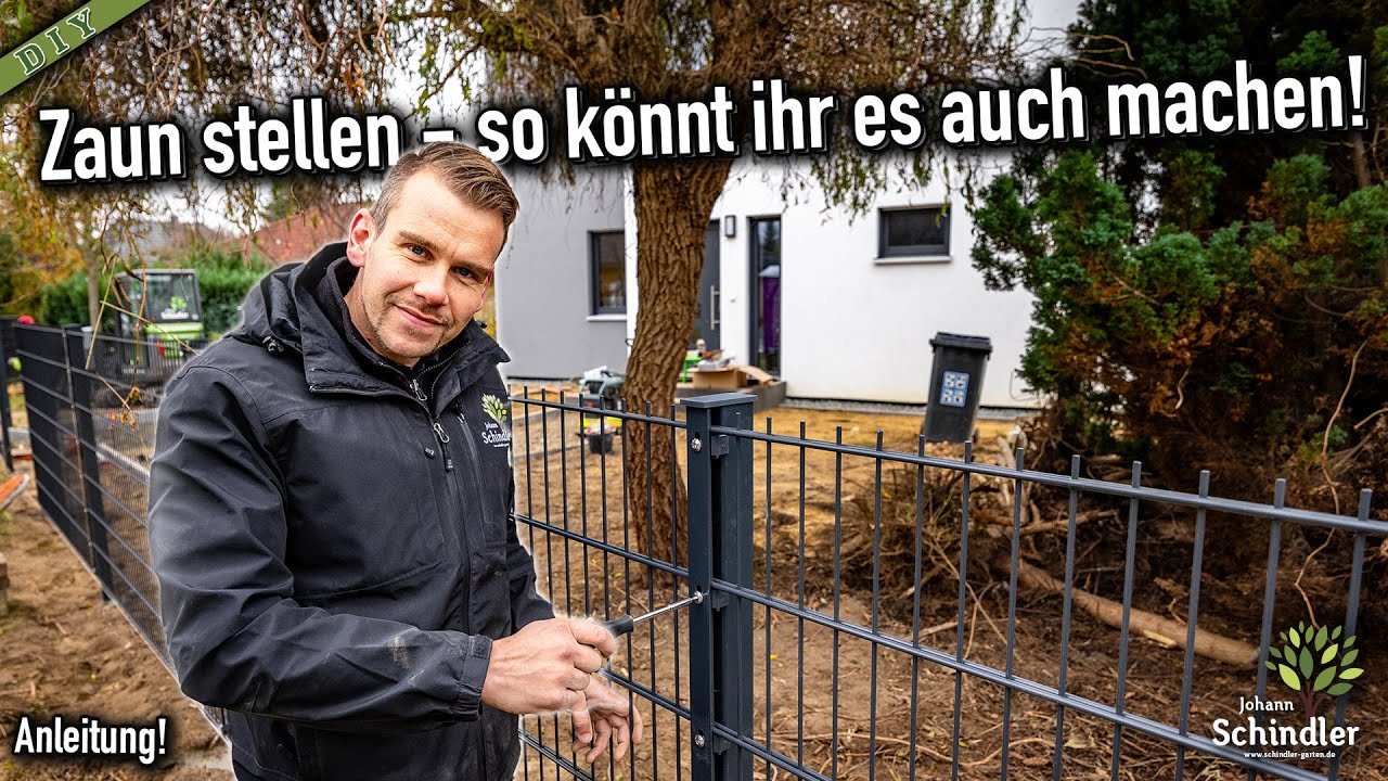 Zaun mit Pfosten richtig stellen - Schritt für Schritt [Anleitung]