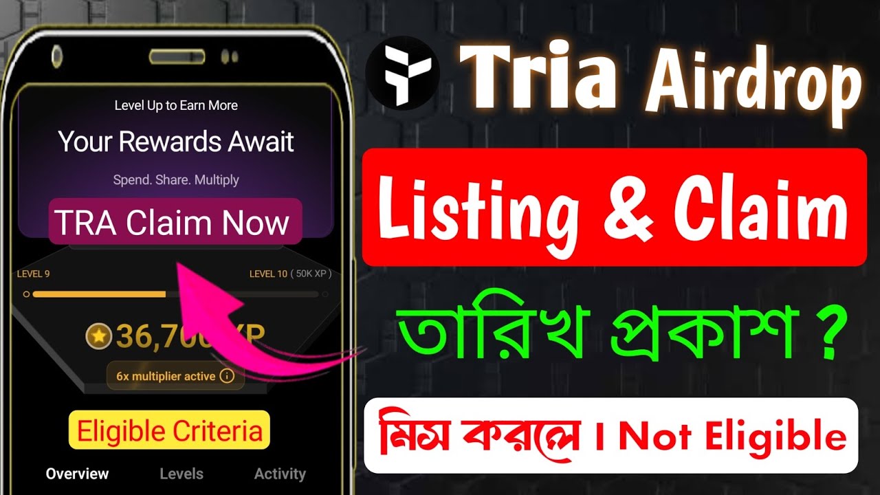 Tria Airdrop Eligible Criteria | Tria Airdrop Listing Update | Tria Card Buy Process | Tria Update 