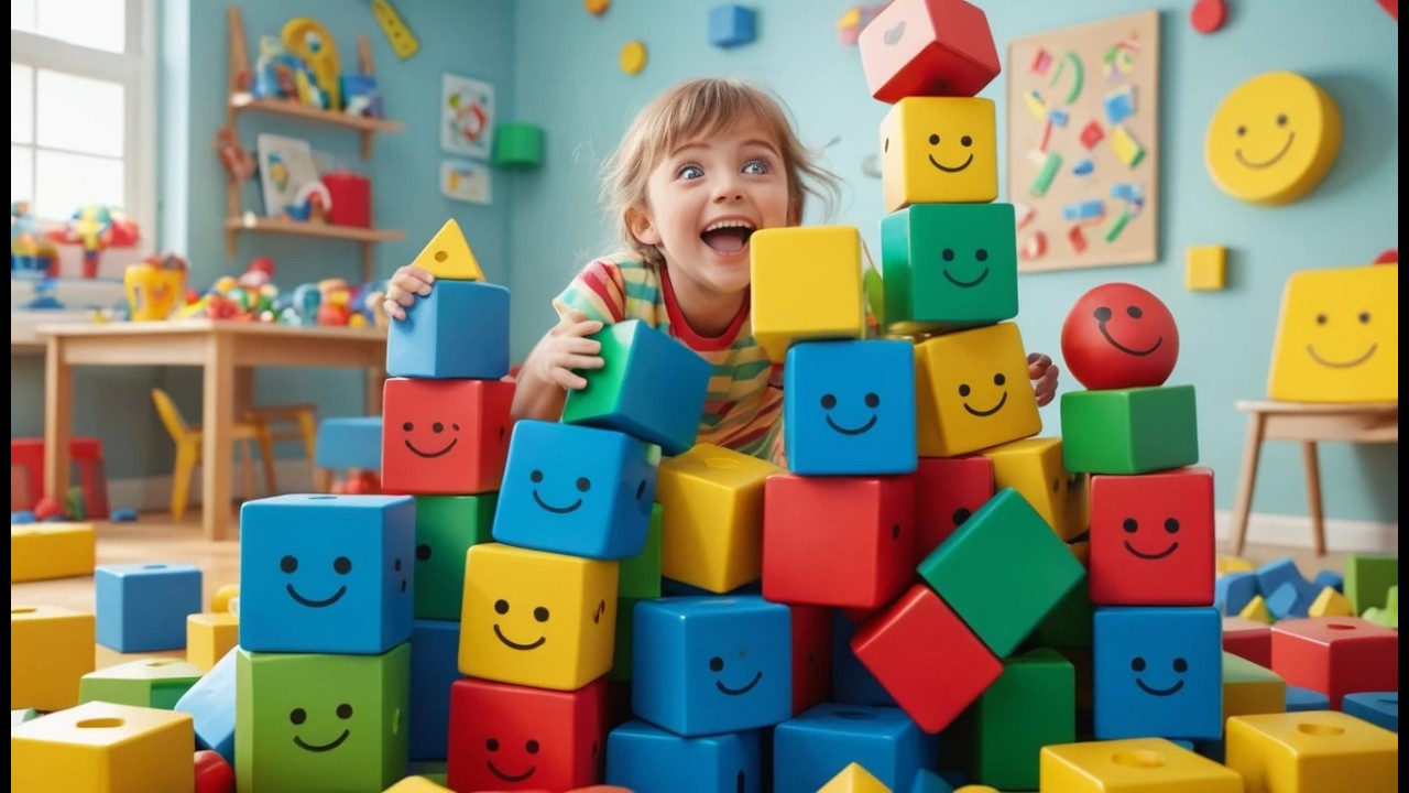 Build and Create: Four Little Building Blocks Stack Stack Stack | Creative Construction Song