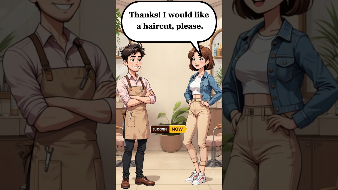 Beginner English Conversation at the Hair Salon ✂️| Hair Salon English Dialogue