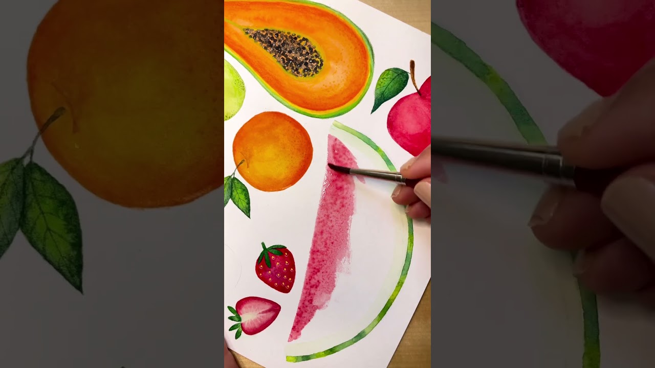 Fruits #watercolorart #art #watercolorpainting #painting #watercolour #watercolor #melbourne #fruits