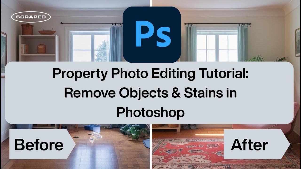 Property Photo Editing Tutorial: Remove Objects & Stains in Photoshop with ChatGPT Help