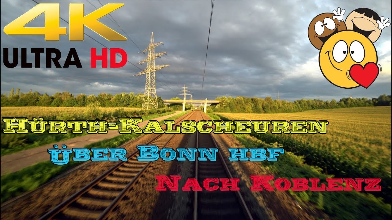 【4K】 Führerstandsmitfahrt Hürth-Kalscheuren über Bonn HBF nach Koblenz HBF ( Baureihe 186 )