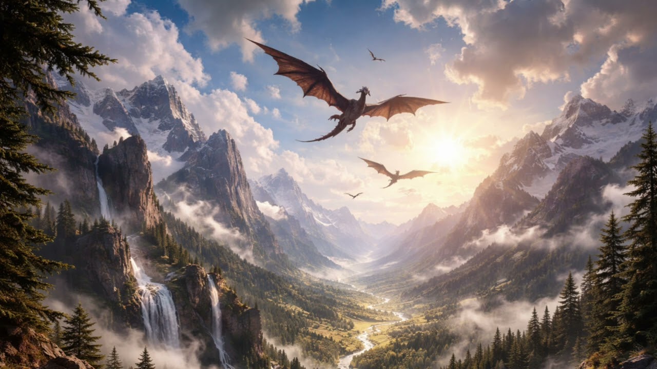 Dragons Above the Valley - Epic Fantasy Instrumental Music - Amika Odyssey Music 
