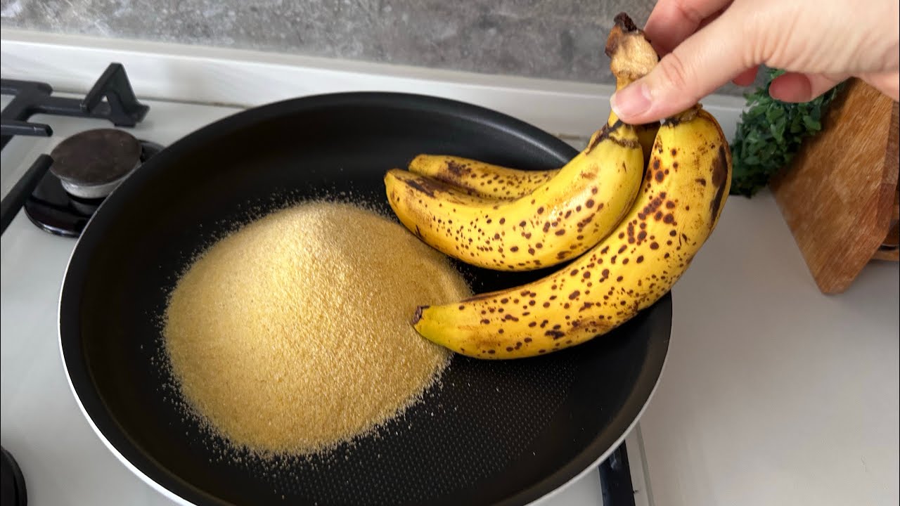 💯 🍌✋ Смешайте банан и 1 стакан манной крупы.😱 Результат вас удивит. 🔔