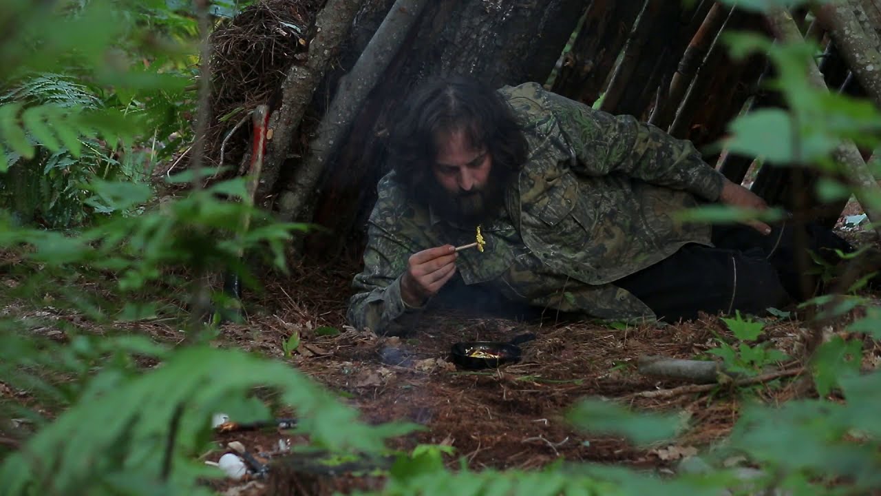 A-Frame Survival Shelter Build Using 100 Year Old Axe