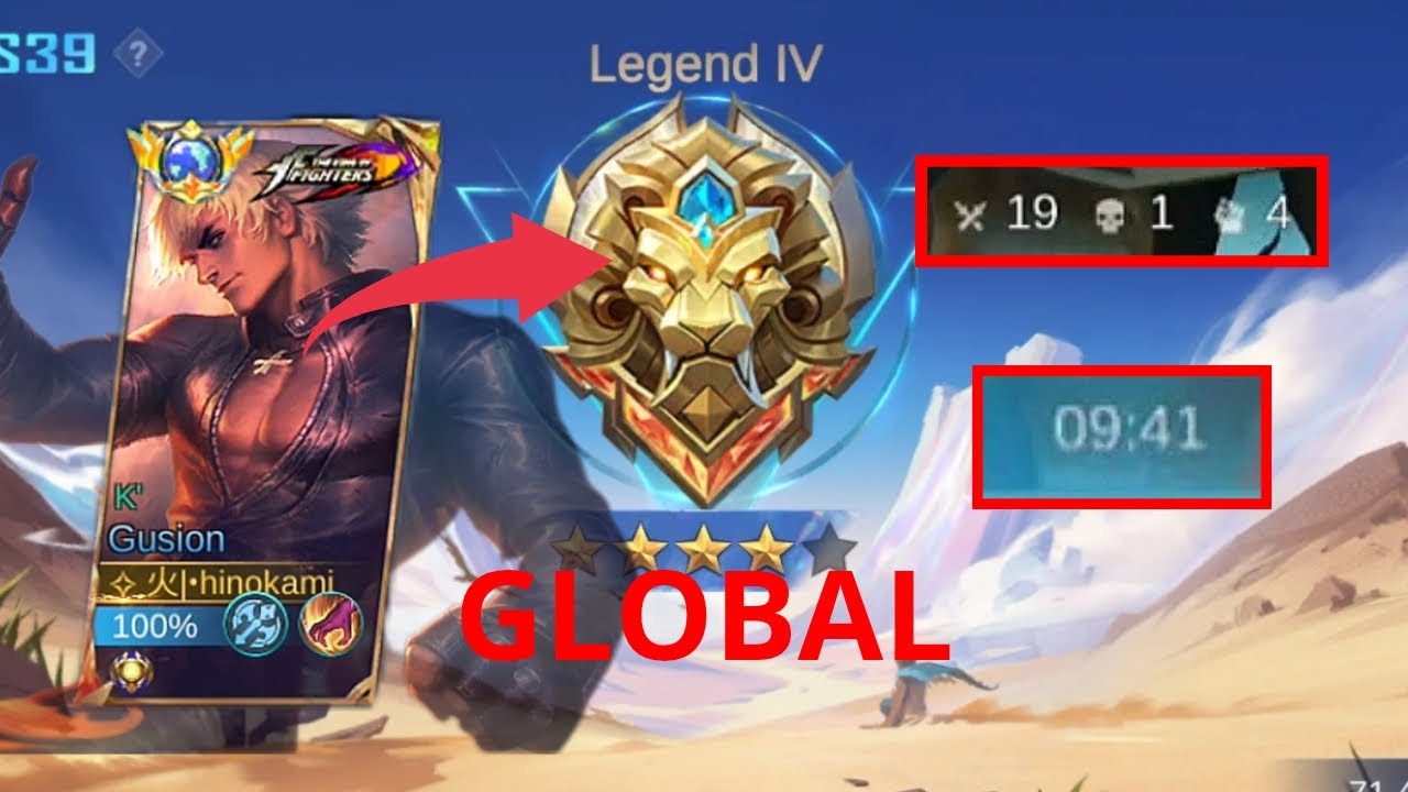 GLOBAL GUSION PLAY ON LEGEND IN RANK!!!